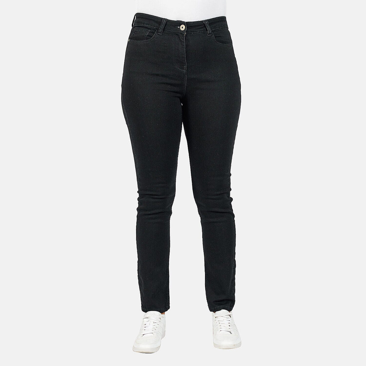 Angelina Relaxed Skinny Stretch Jean (Size 10) - Black 8731292 1