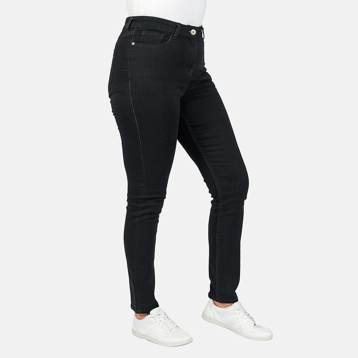 Angelina Relaxed Skinny Stretch Jean (Size 10) - Black 8731292 9