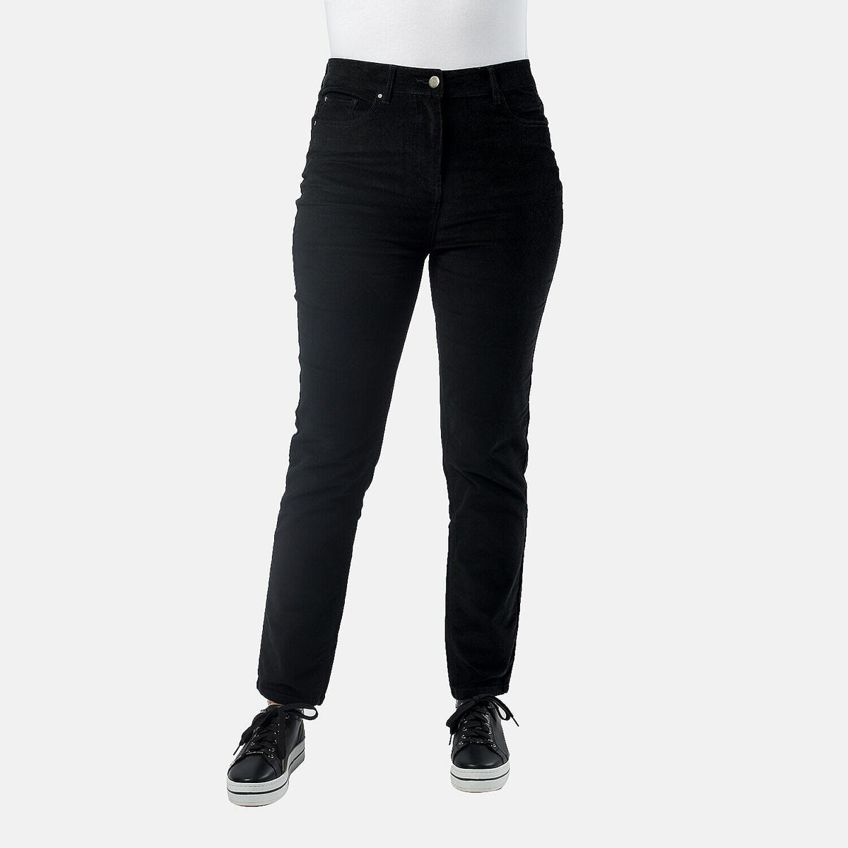 TAMSY Cotton Straight Leg Cord Trouser  - Black 8858386 1