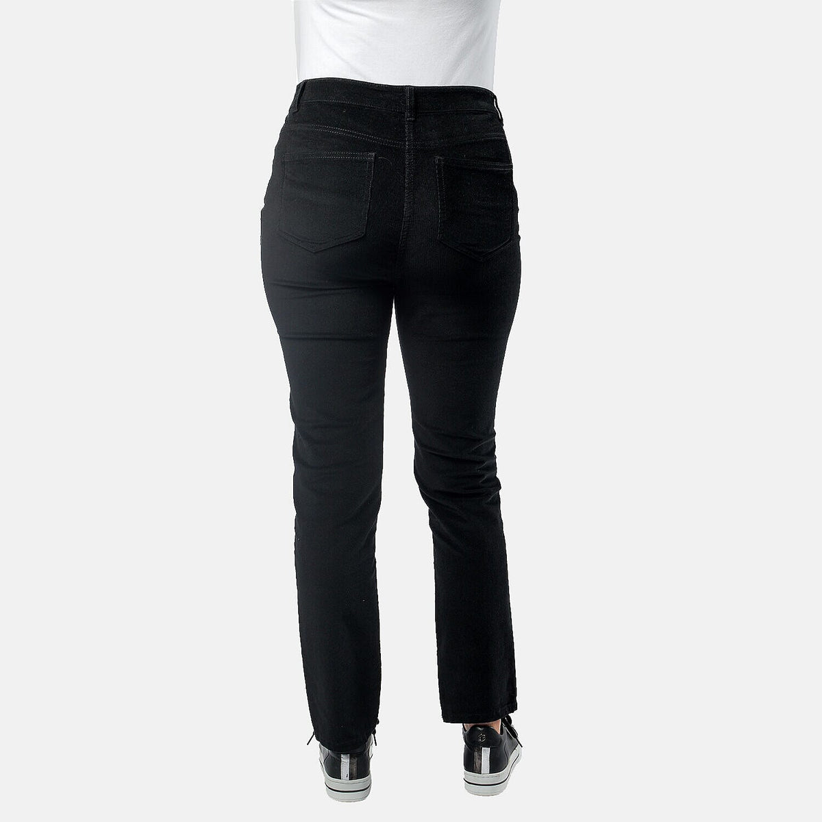 TAMSY Cotton Straight Leg Cord Trouser  - Black 8858386 3