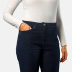 Tamsy Cotton Straight Leg Cord Trouser (Size 10 R) - Navy