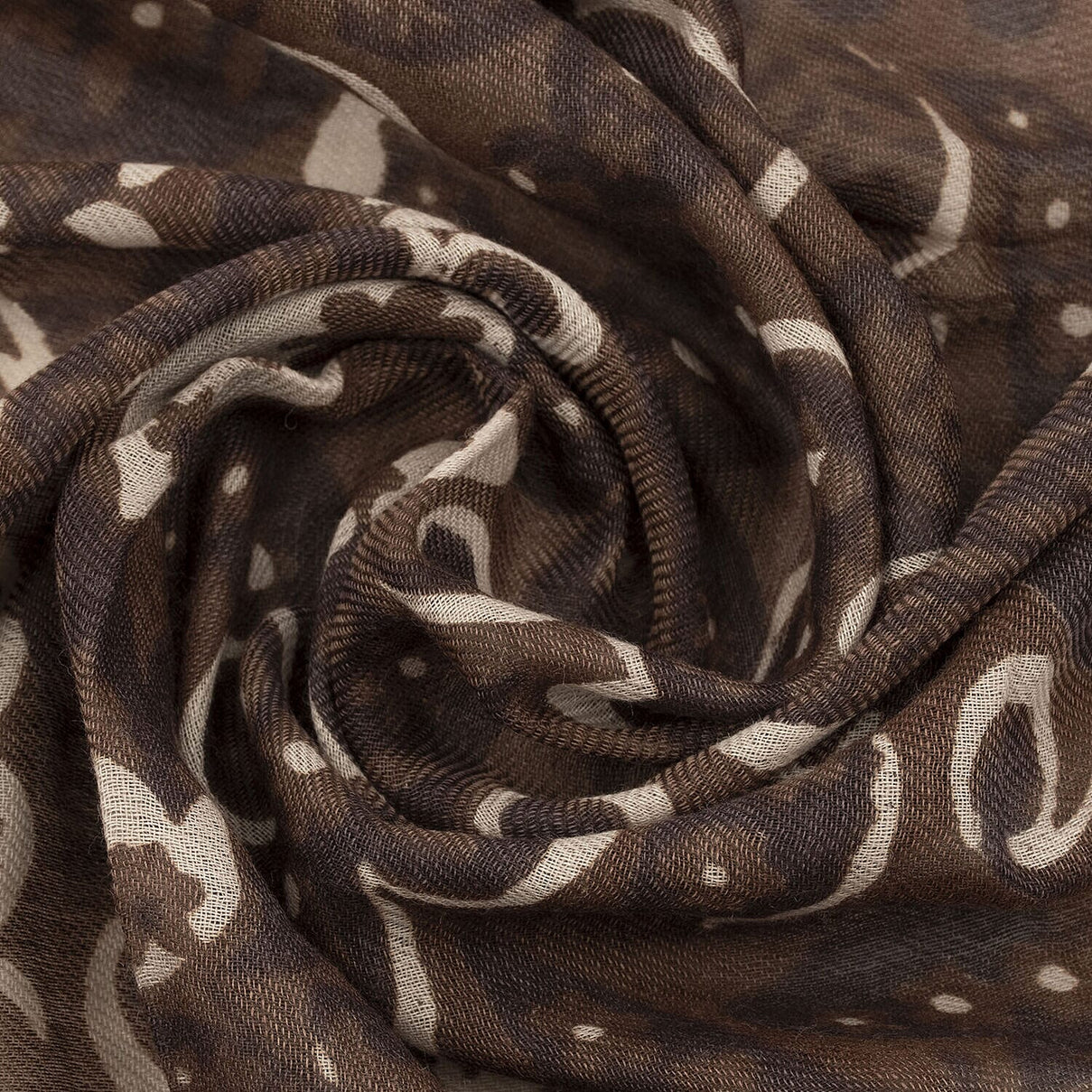 TAMSY Cotton Printed Scarf  - Dark Brown 7315448 3