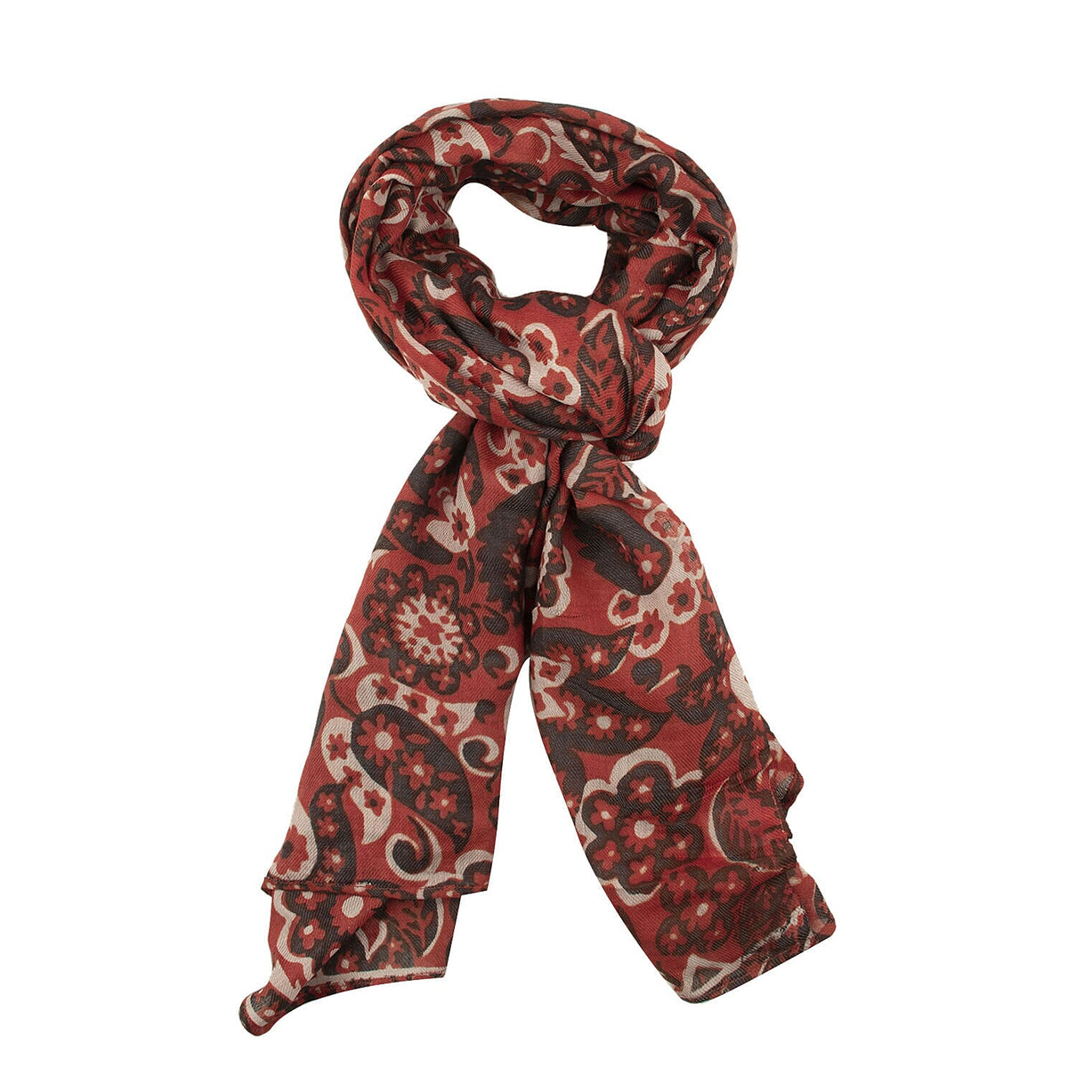 TAMSY Cotton Printed Scarf  - Red 7303677 0