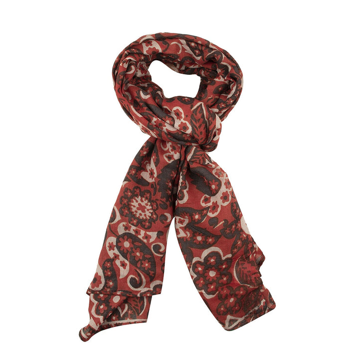 TAMSY Cotton Printed Scarf  - Red 7303677 1