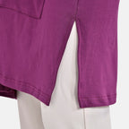 TAMSY Cotton Blend Jersey Cardigan (One Size) - Purple