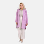 Tamsy 60% Cotton Blend Jersey Cardigan (One Size, 8-20) - Lilac