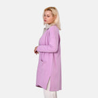 Tamsy 60% Cotton Blend Jersey Cardigan (One Size, 8-20) - Lilac