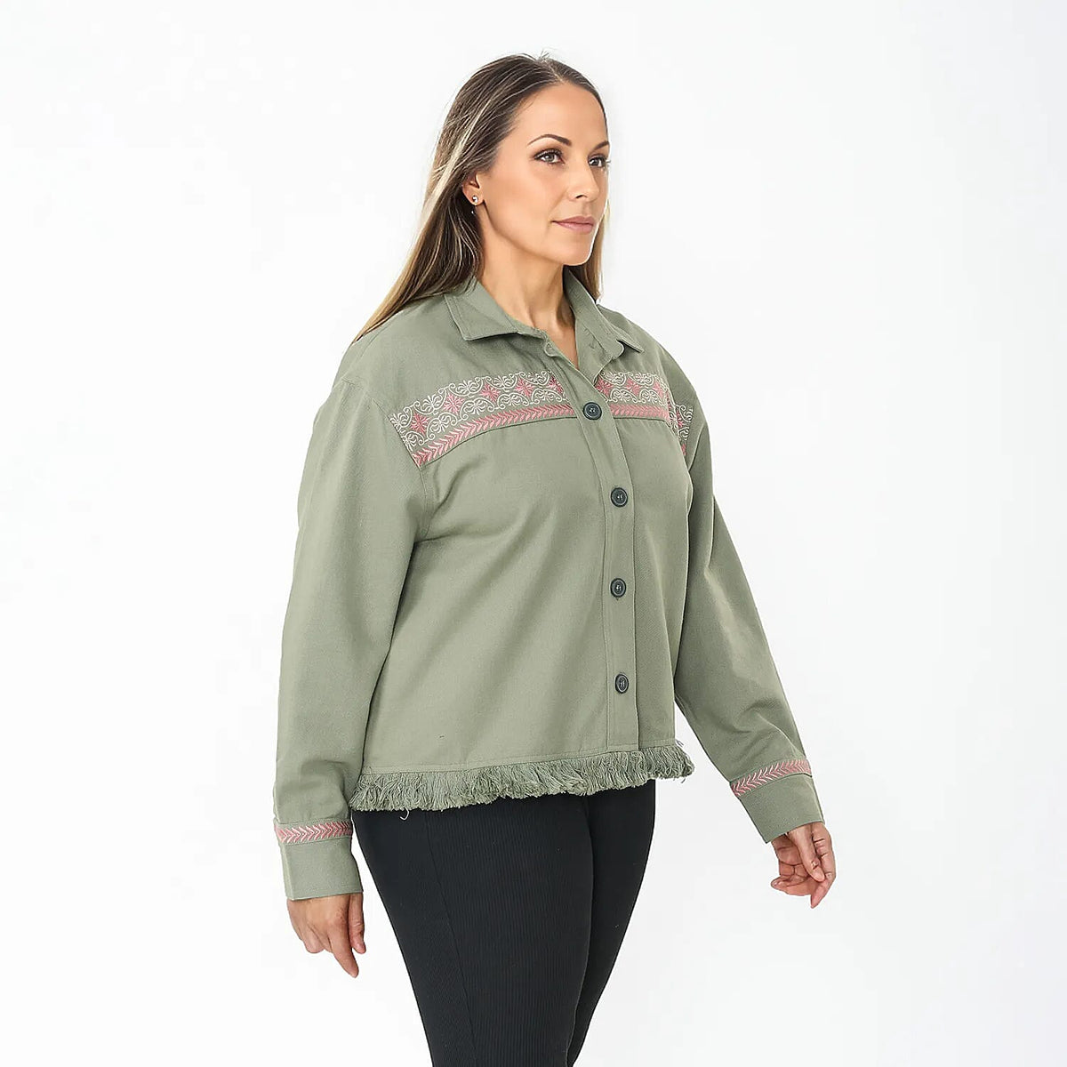 Tamsy Pure Cotton Embroidered Jacket 7666297 3