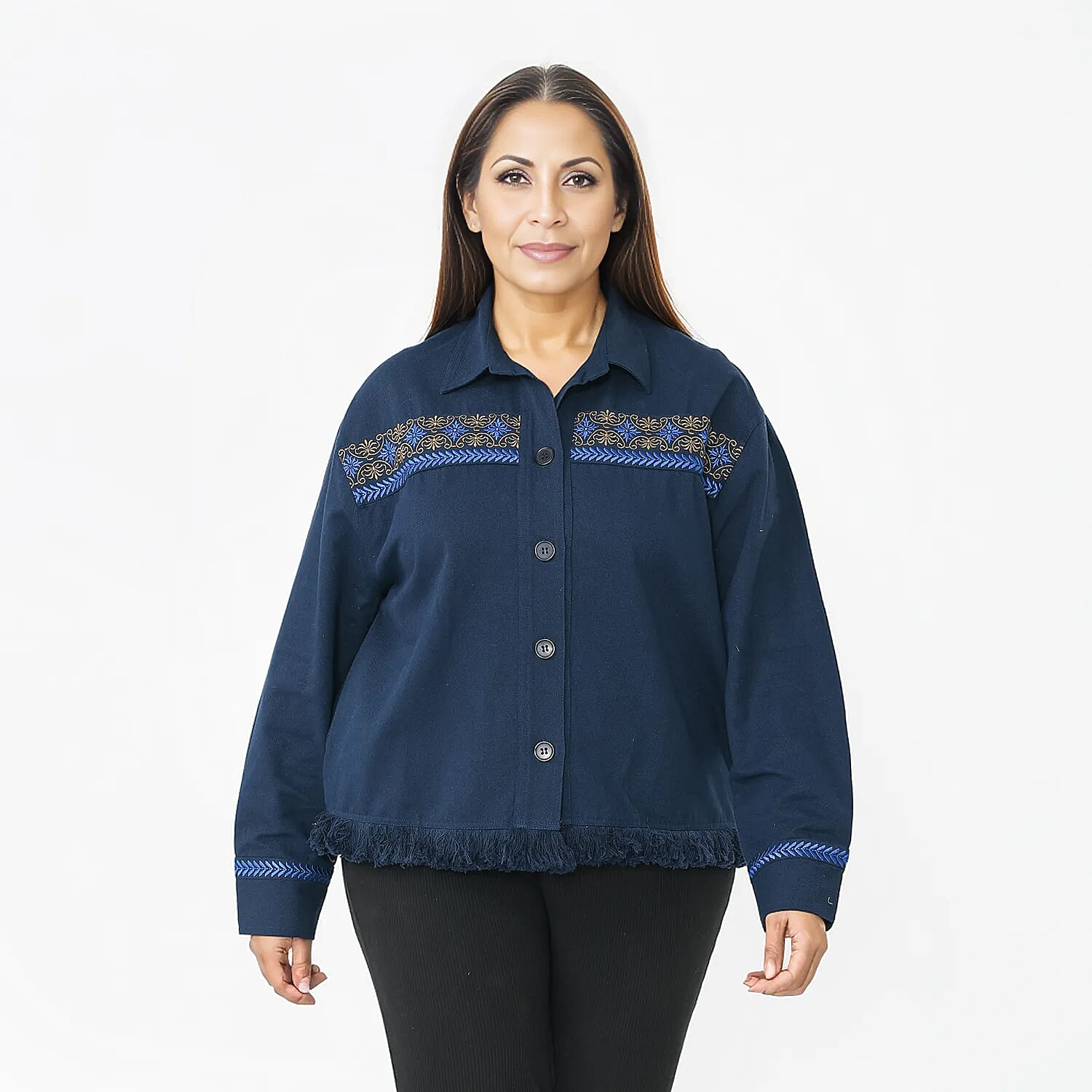Tamsy Pure Cotton Embroidered Jacket 7666280 0