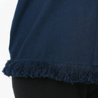 Tamsy 100% Cotton Embroidered Jacket (Size L,16-18) - Navy