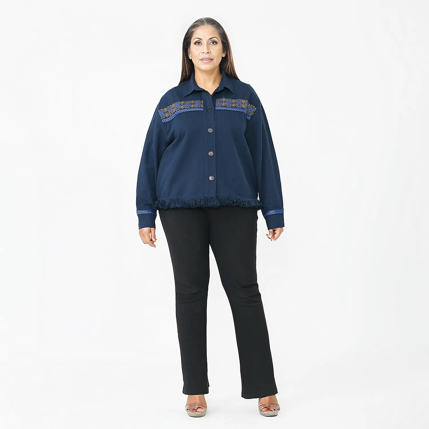 Tamsy Pure Cotton Embroidered Jacket 7666280 7