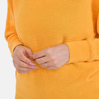 Autumn Lifestyle Deal -Tamsy Cotton Solid Bat Sleeve Sweater (One Size 8 to 20) - Yellow