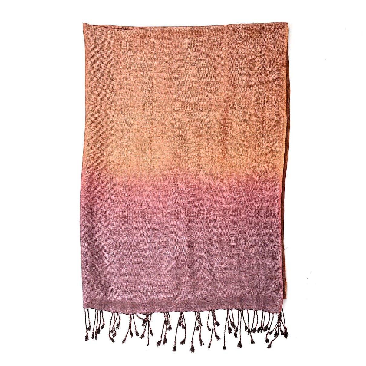 Tamsy Dual Shade Ombre Stole (Size 210 x 70 cm) - Copper &amp; Dark Purple 8247621 5
