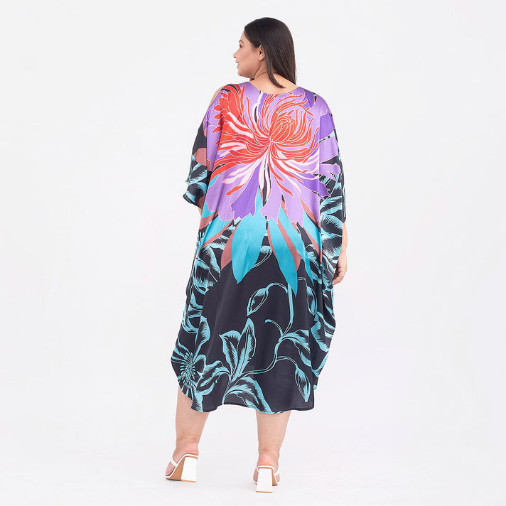 Tamsy Exclusive Print Kaftan Dress - Black 7140787 2