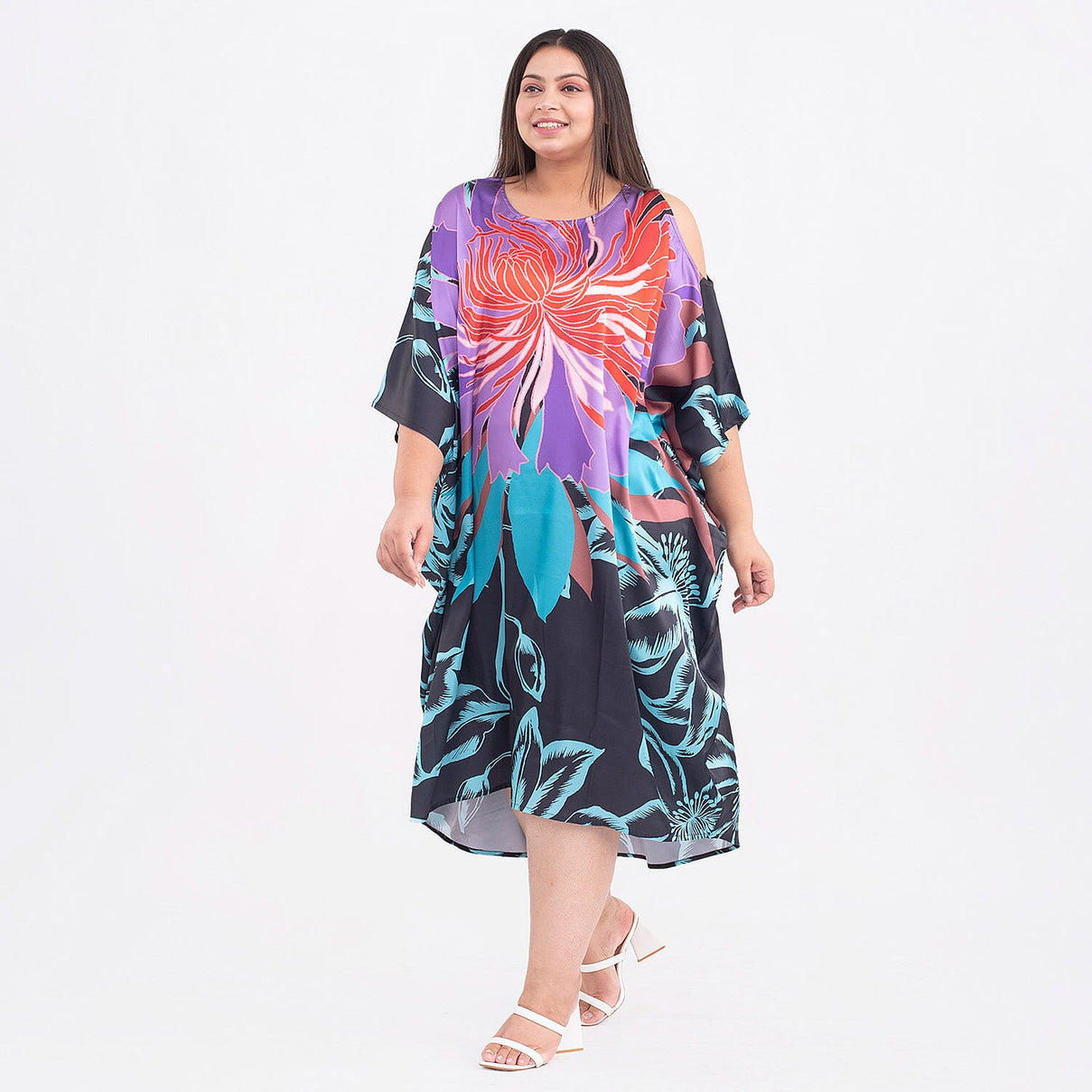 Tamsy Exclusive Print Kaftan Dress - Black 7140787 3