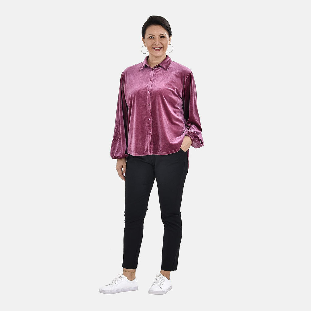 First Time Launch - Classic Purple Velour Shirt (Size XL, 20 - 22)