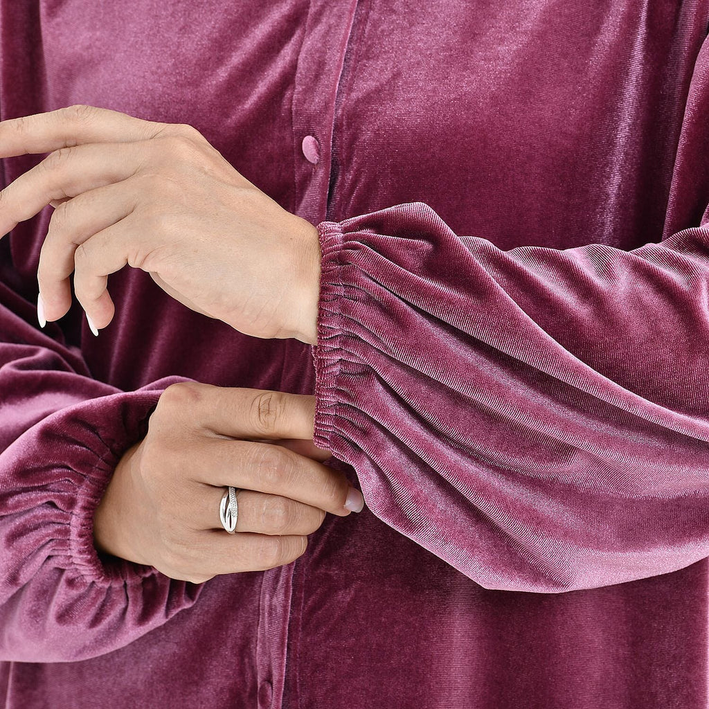 First Time Launch - Classic Purple Velour Shirt (Size XL, 20 - 22)