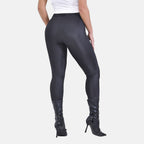 Leggings with Sheen Finish Cover (Size XL) - Black
