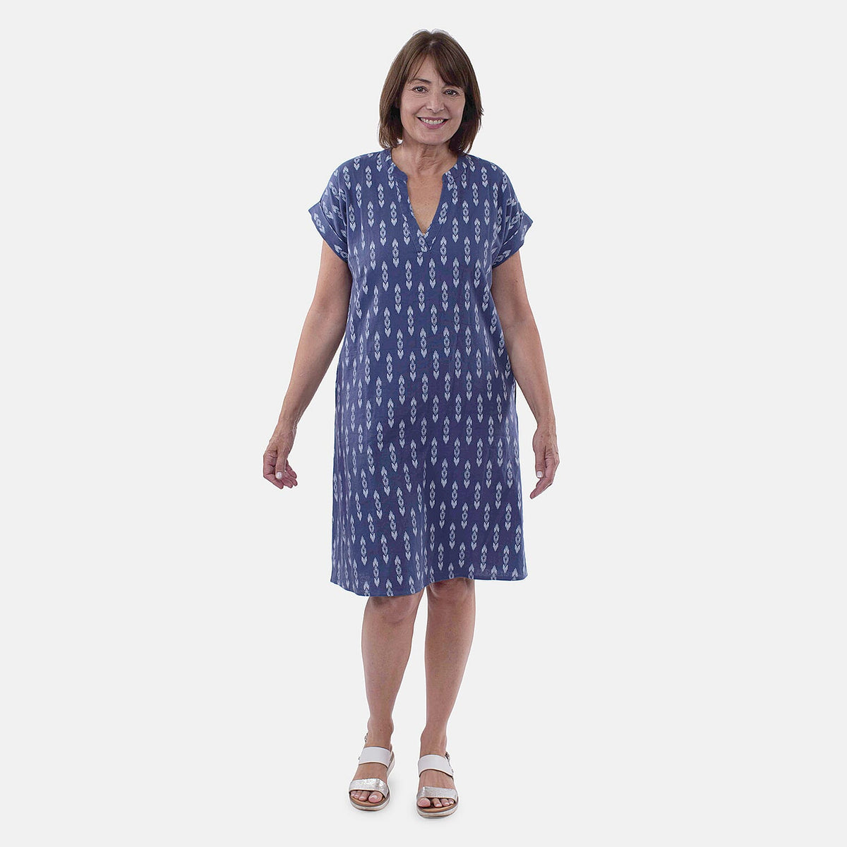 Tamsy Linen Rich Dress With Pockets 8732651 0
