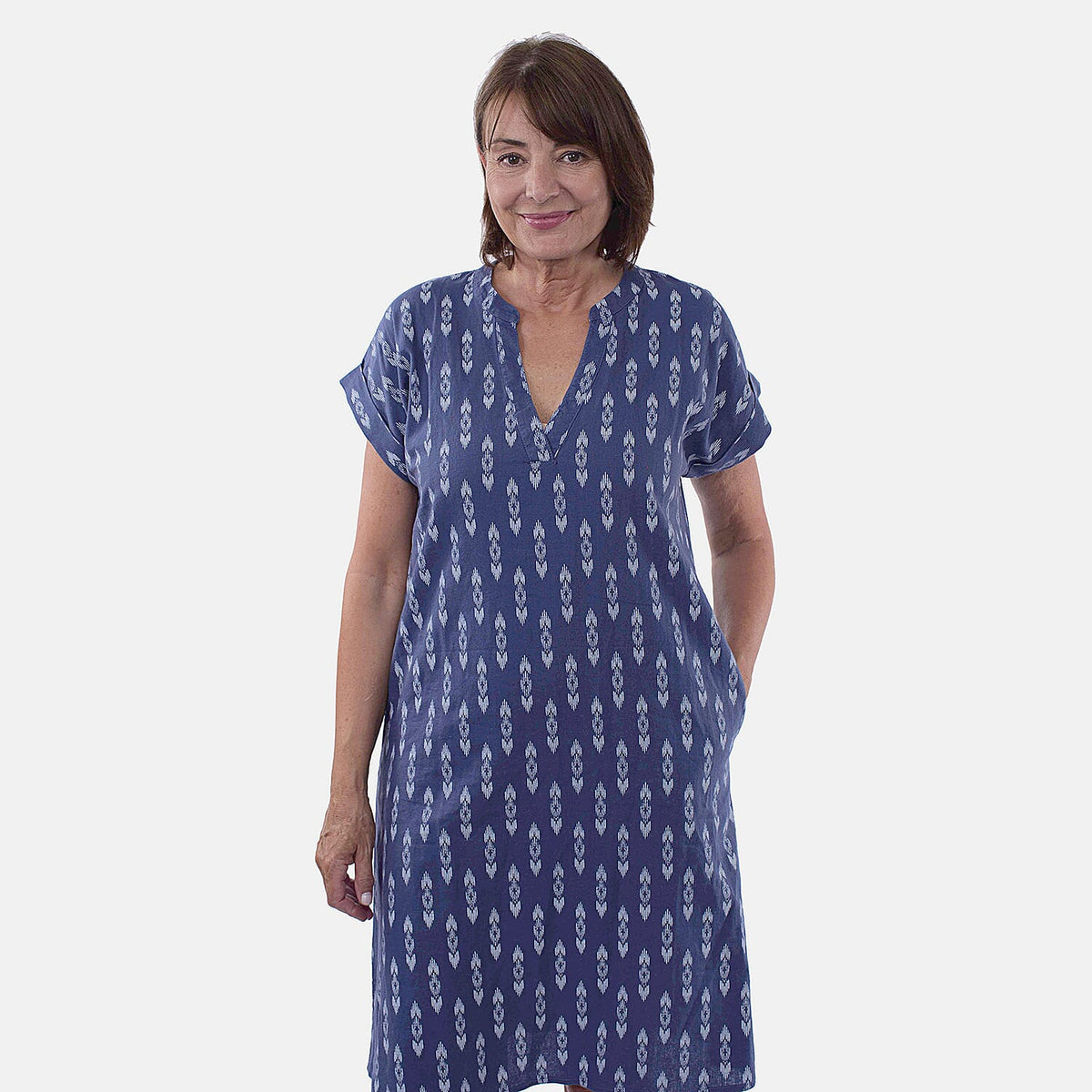 Tamsy Linen Rich Dress With Pockets 8732651 3