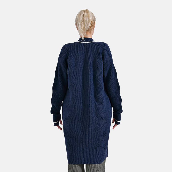 Tamsy Knitted Long Cardigan (Size 96x58 cm) - Navy 7854730 2