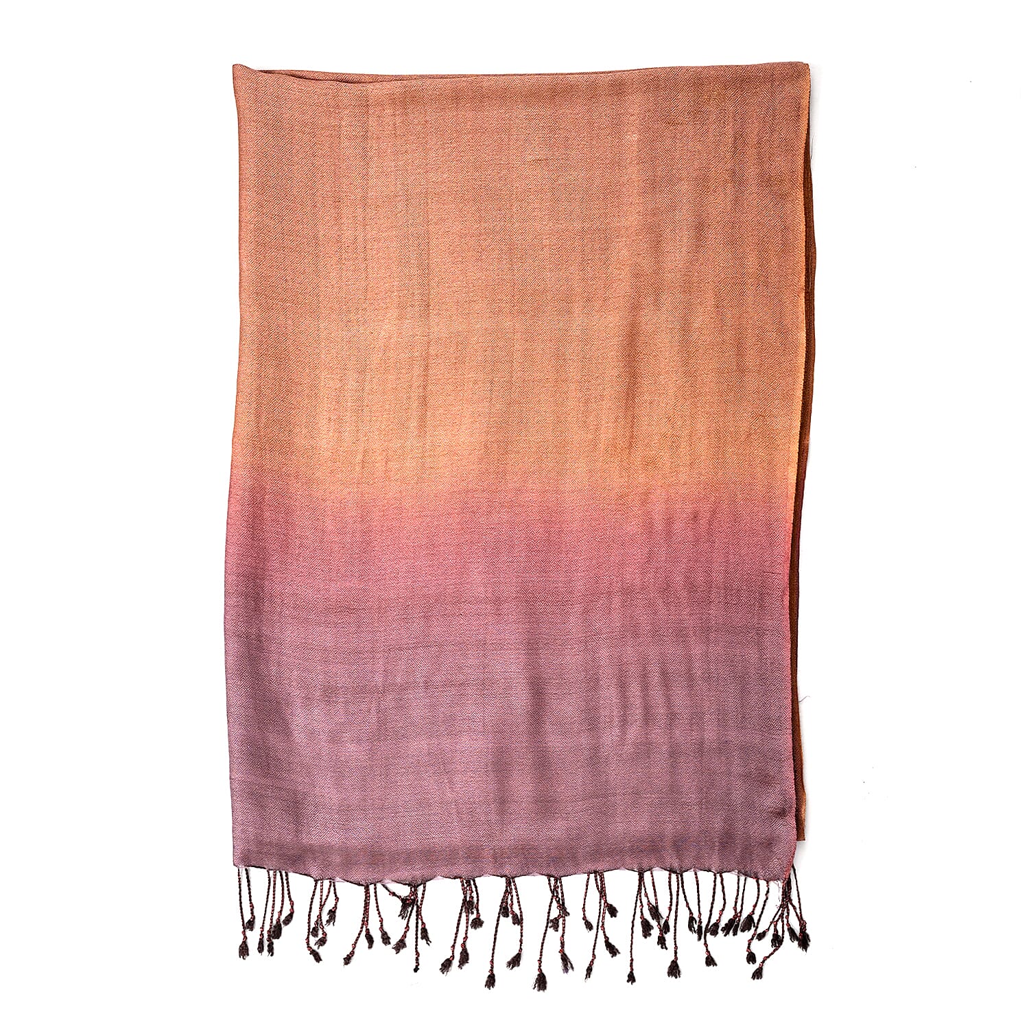 Tamsy Dual Shade Ombre Stole (Size 210 x 70 cm) - Copper &amp; Dark Purple 8247621 12
