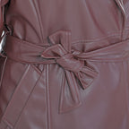 Tamsy Long Solid Coat with 2 Pockets (Size M) - Dark Coffee