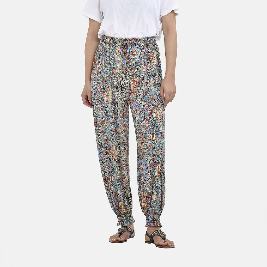 Tamsy Paisley Print Strechable Jersey (One Size,8-16) - Multi