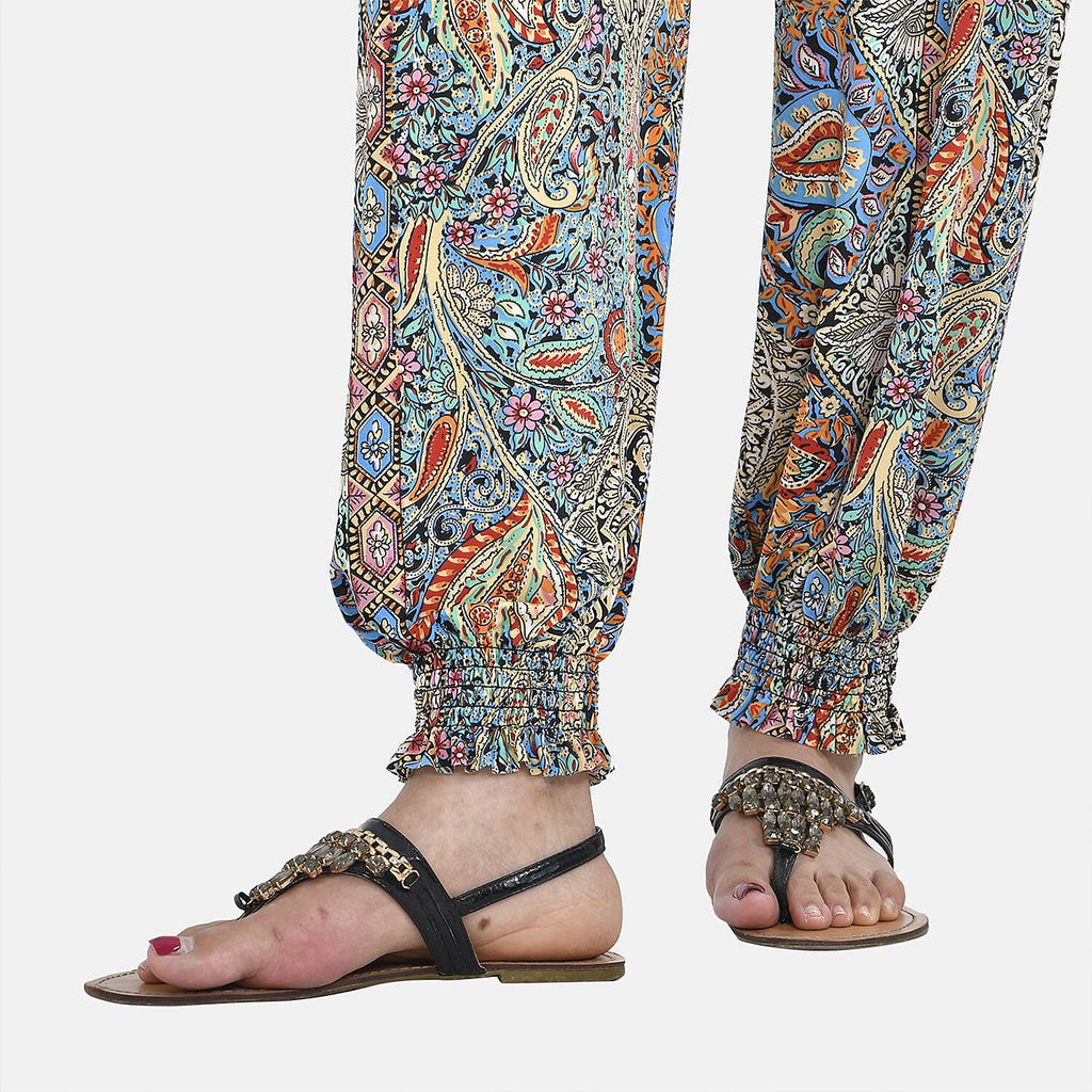 Tamsy Paisley Print Strechable Jersey (One Size,8-16) - Multi