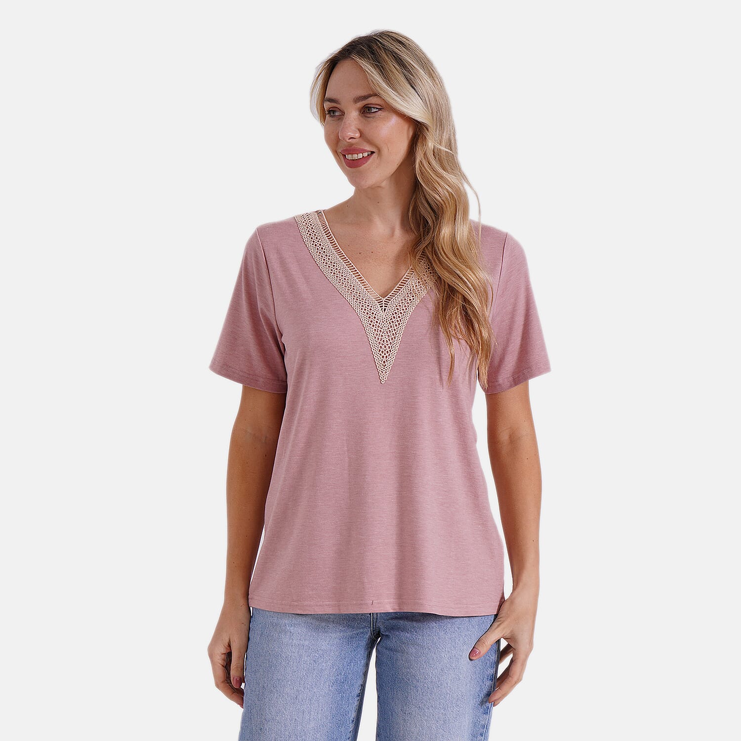 Tamsy Women's V-Neck Elegant Lace Blouse V32516853 4