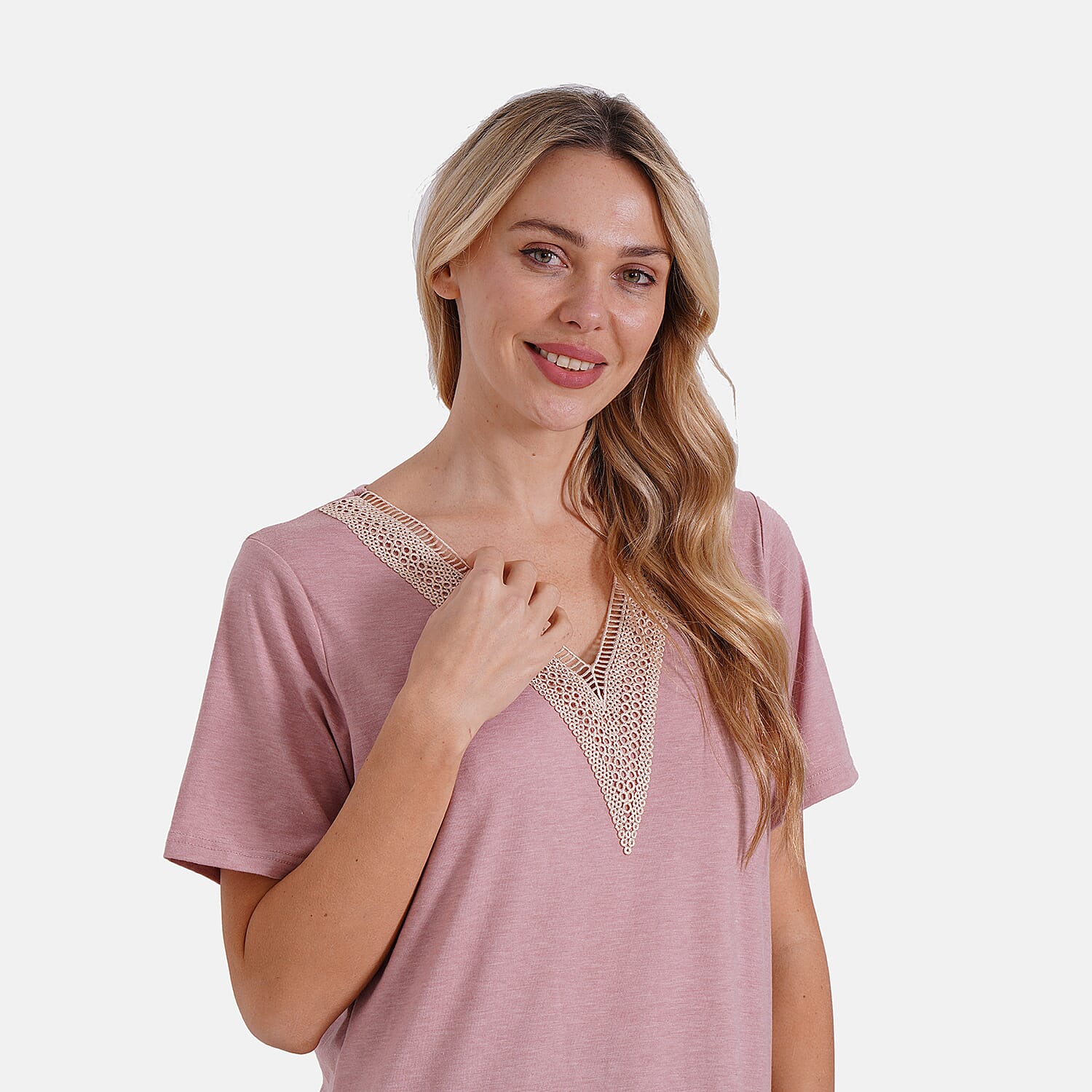 Tamsy Women's V-Neck Elegant Lace Blouse V32516853 5