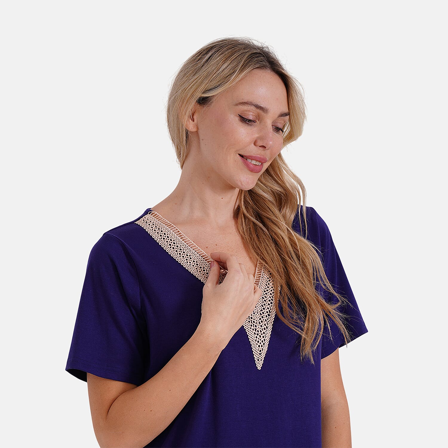 Tamsy Women's V-Neck Elegant Lace Blouse V32518143 5