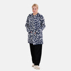 Tamsy Patterned Cardigan and Sweater-Jumper - White & Navy
