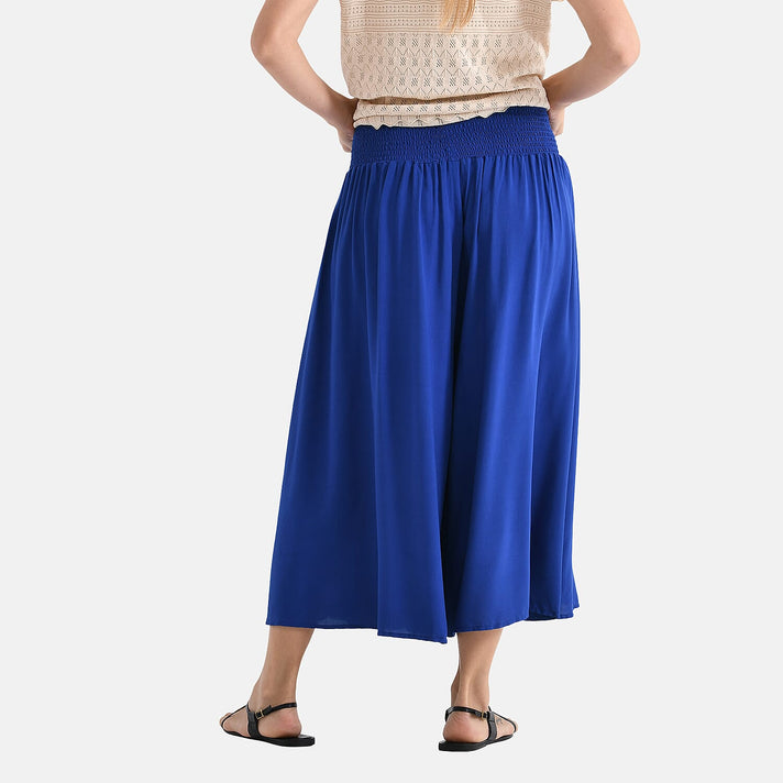 TAMSY Womens Relaxed Fit Elastic Waist Wide Leg Culottes 8107980 2