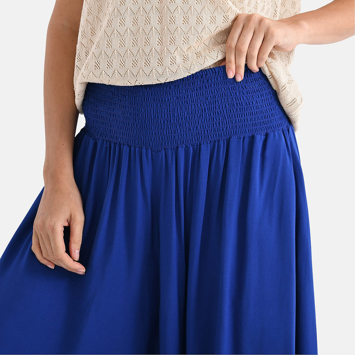 TAMSY Womens Relaxed Fit Elastic Waist Wide Leg Culottes 8107980 5
