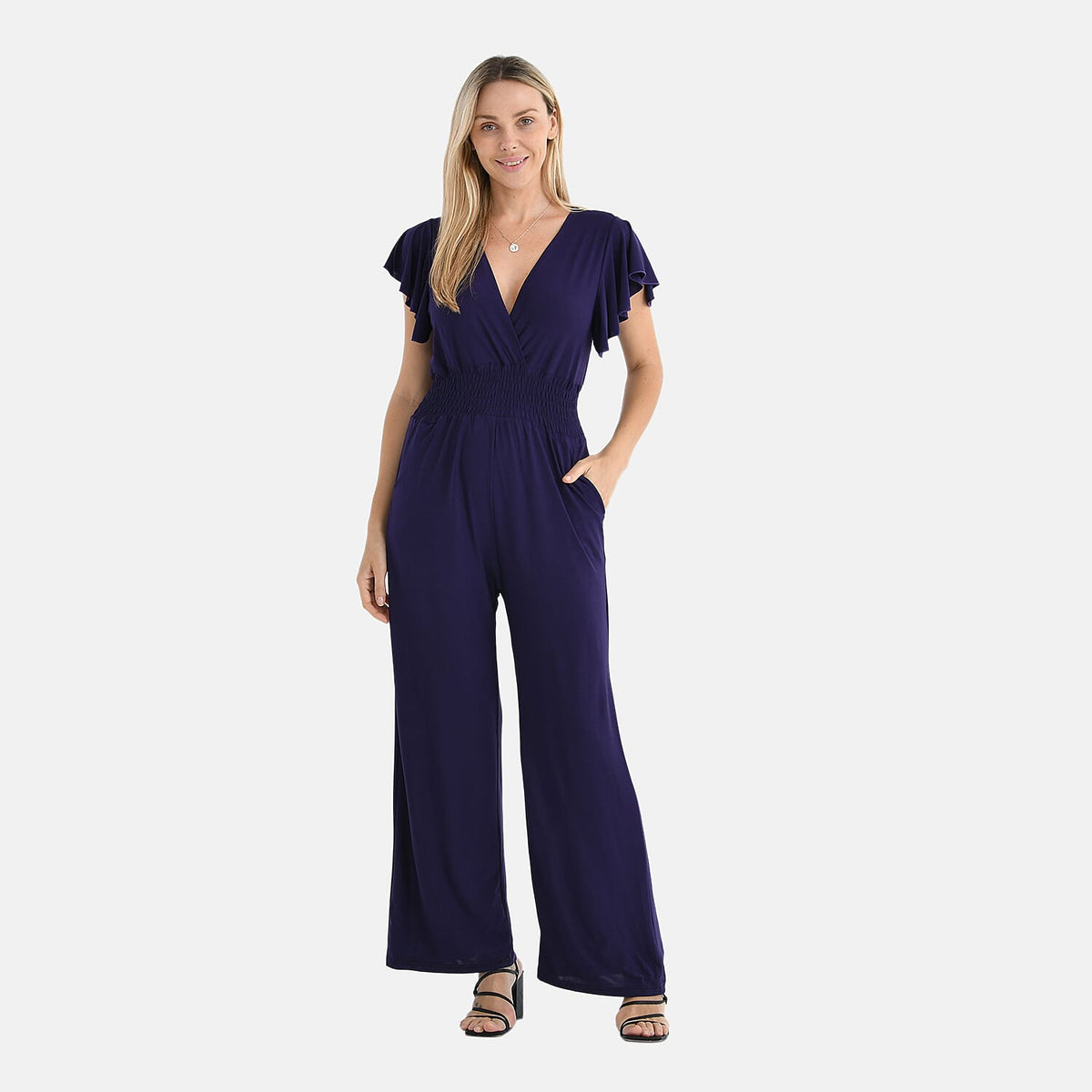 Tamsy Smocked Waist Stretch Jersey Jumpsuit V32578202 3