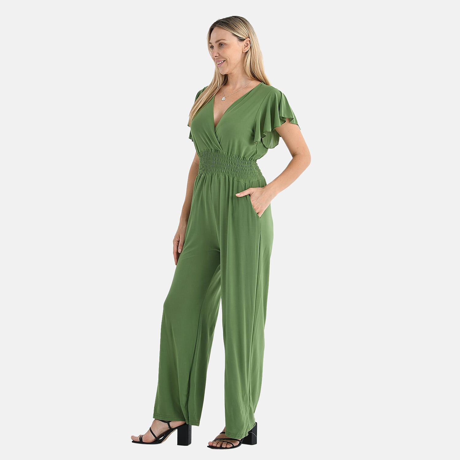 Tamsy Smocked Waist Stretch Jersey Jumpsuit 8102285 3