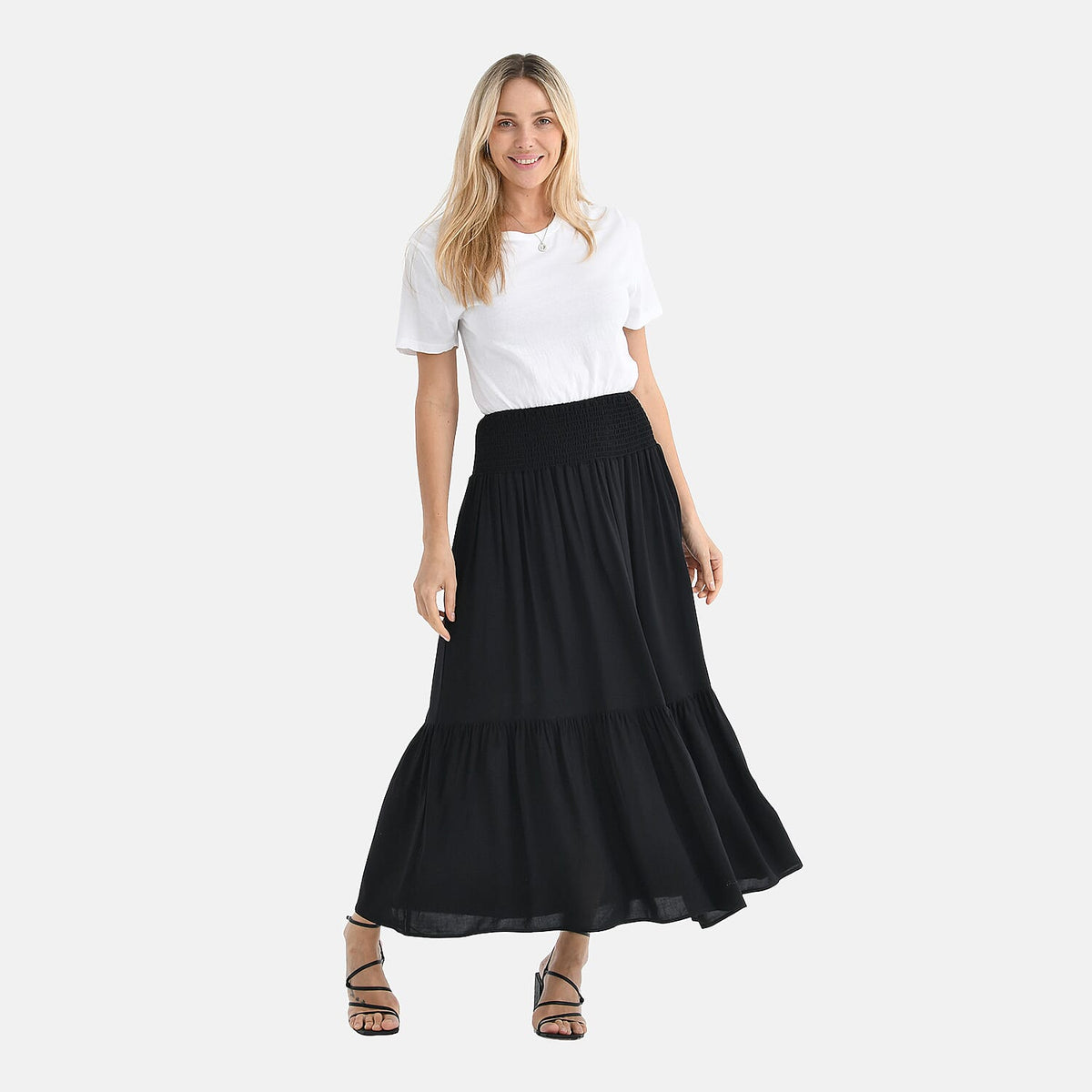 Tamsy Elastic Waist Summer Maxi Skirt 8108025 4