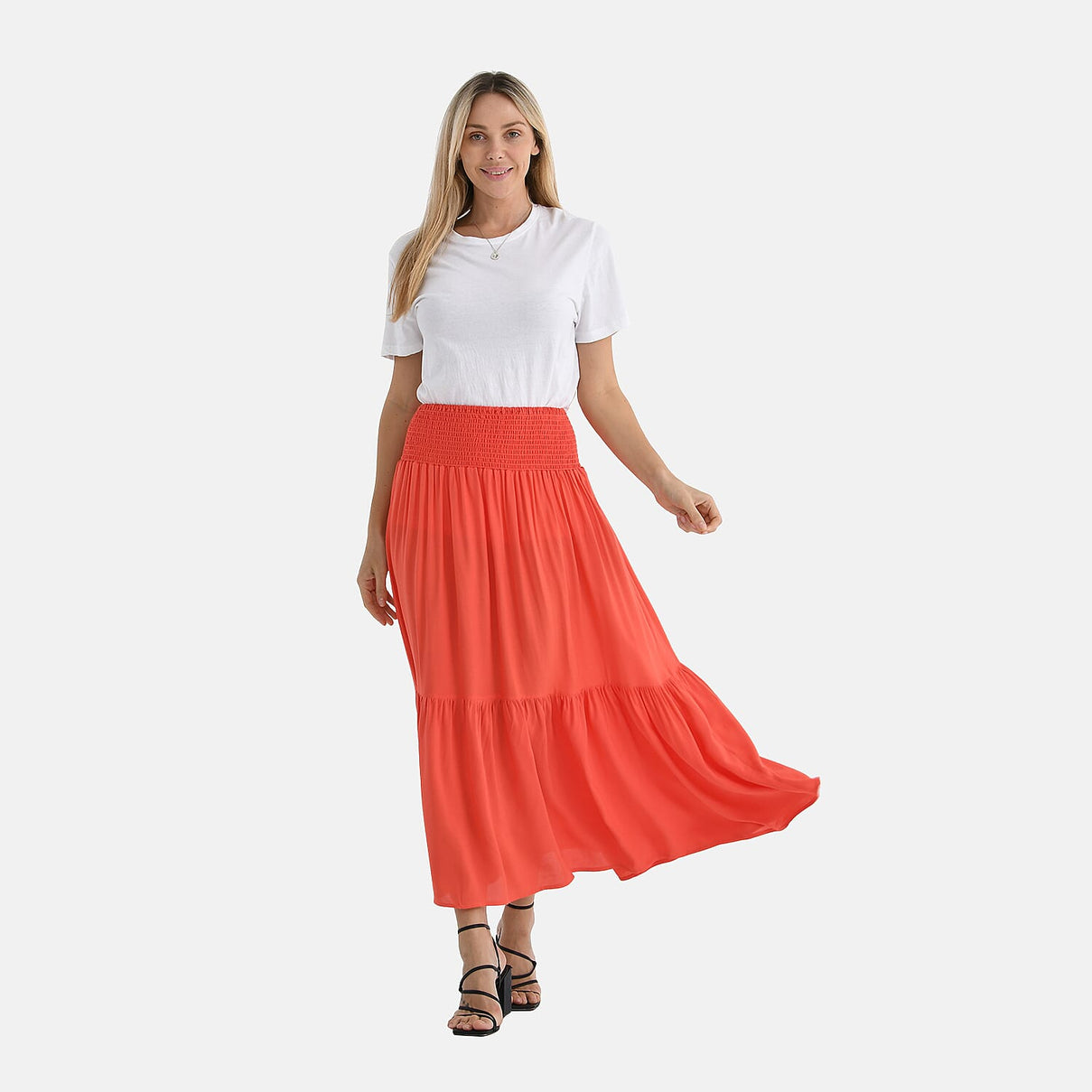 Tamsy Elastic Waist Summer Maxi Skirt 8108027 4