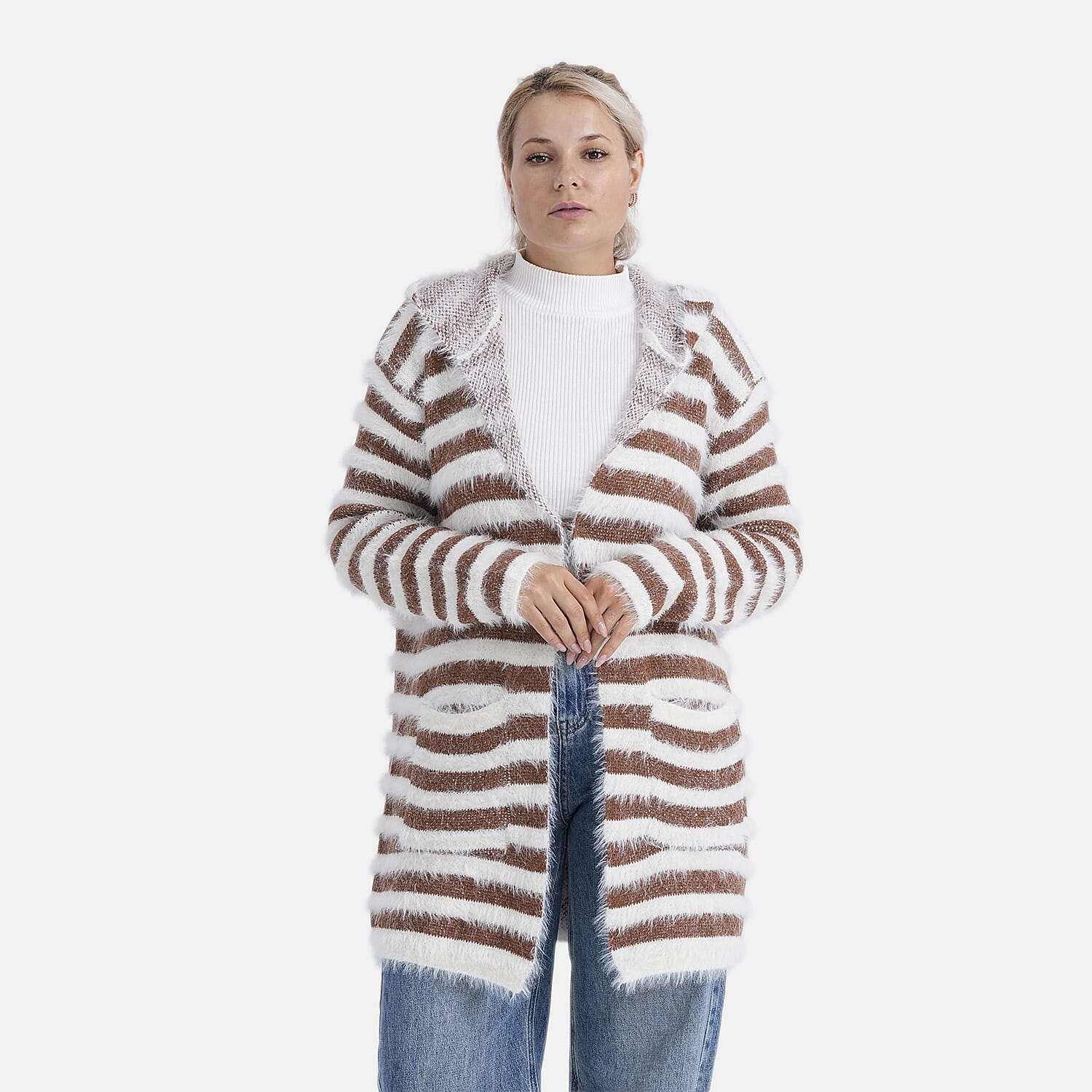 Tamsy Plush Winter Hooded Cardigan with Pockets 8200218 0