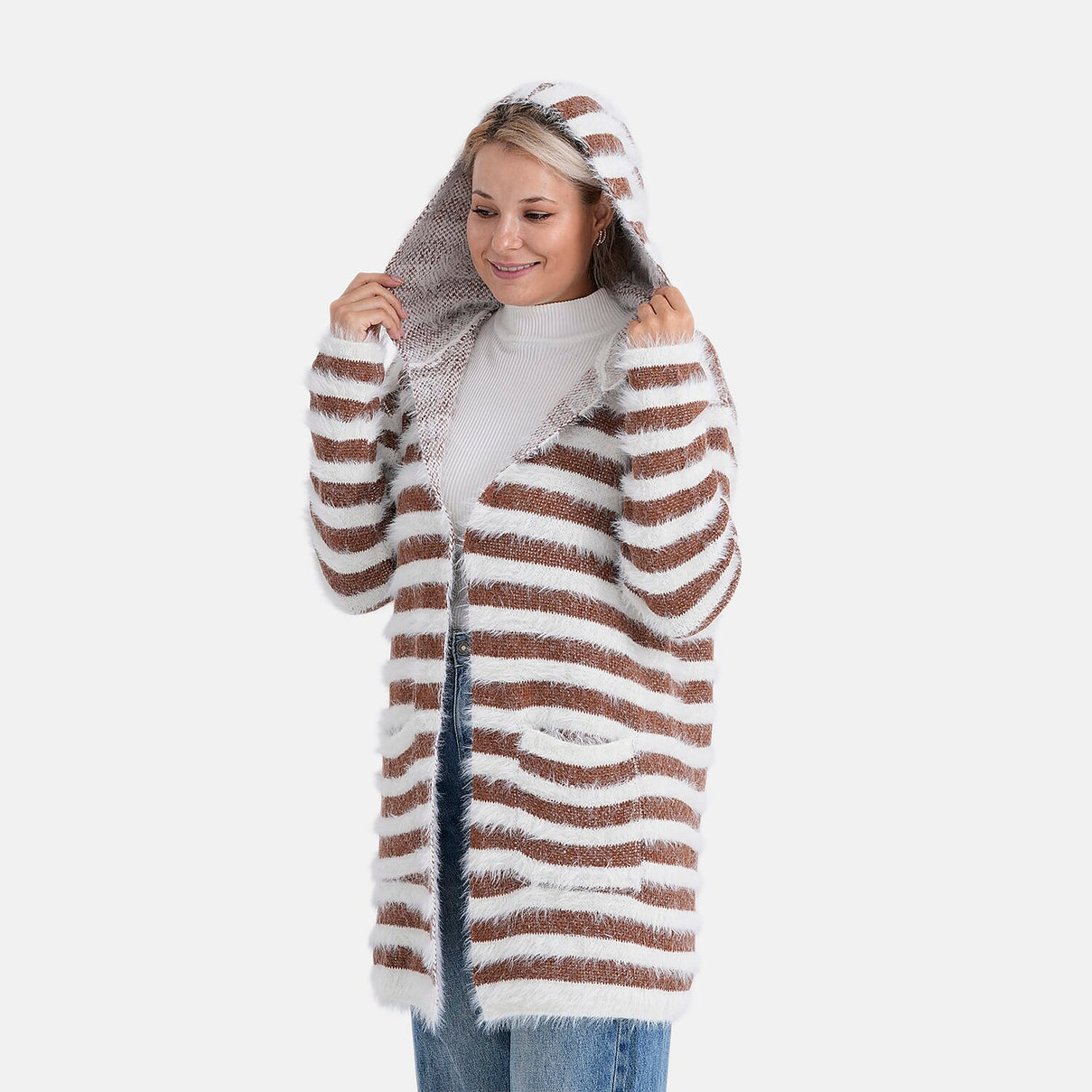 Tamsy Plush Winter Hooded Cardigan with Pockets 8200218 3