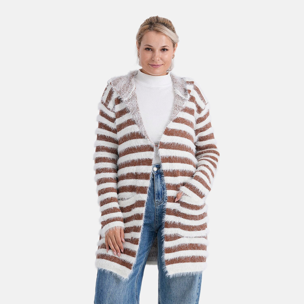 Tamsy Plush Winter Hooded Cardigan with Pockets 8200218 5