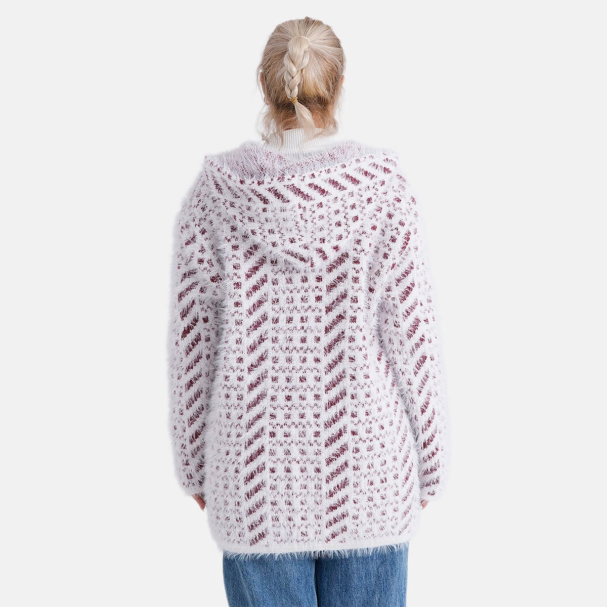 Tamsy Plush Winter Hooded Cardigan with Pockets V32518064 2
