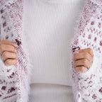 Tamsy Plush Winter Hooded Cardigan with Pockets (Free Size 8-20) - Red and White