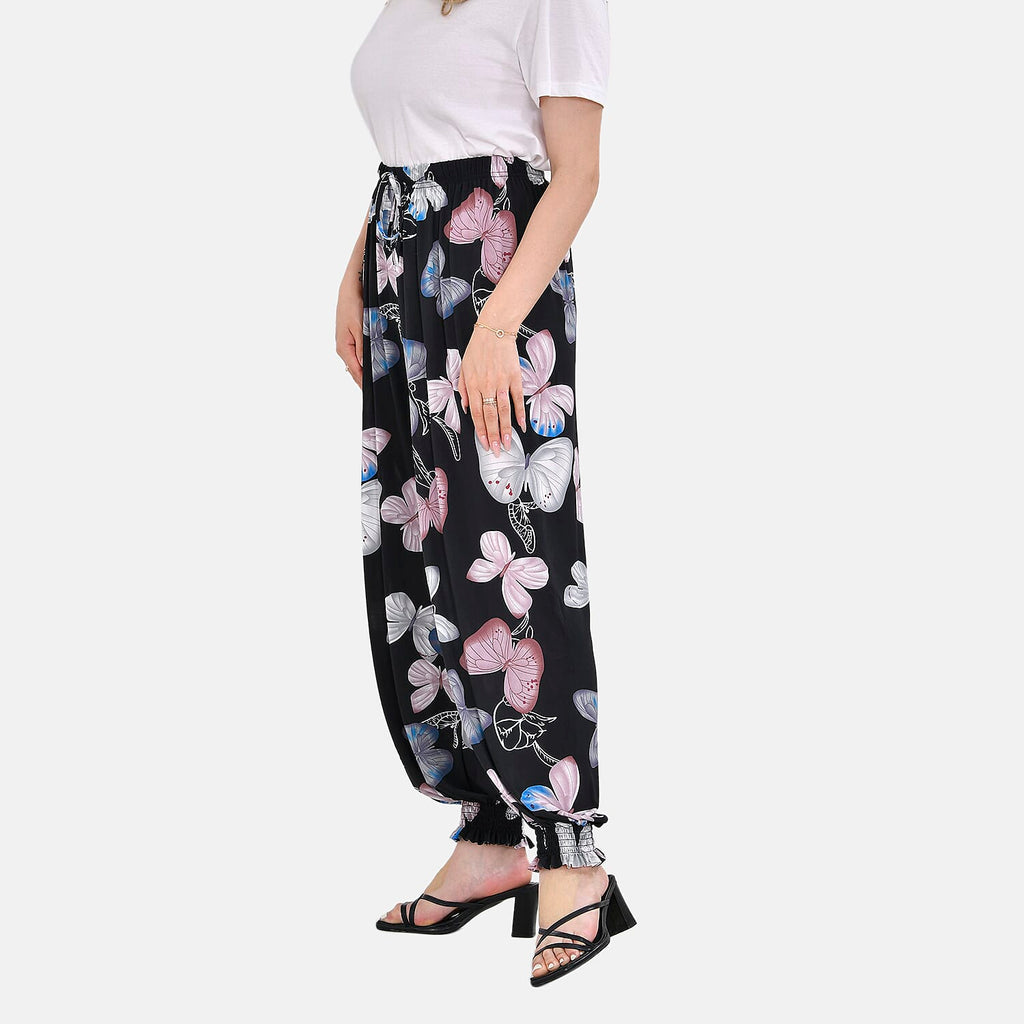 Tamsy Butterfly Printed Trouser (One Size 8-16) - Butterfly