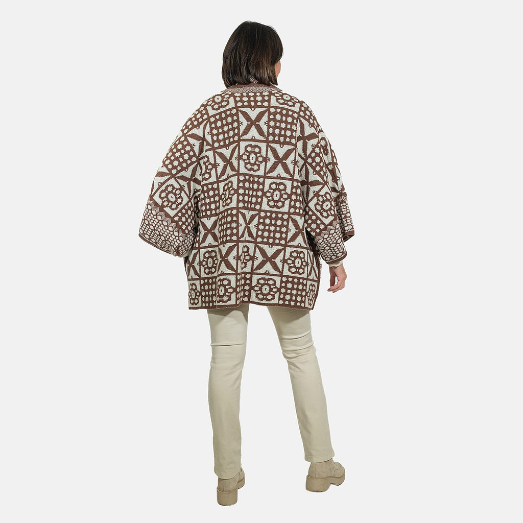 Closeout Deal - Oversized Knit Cardigan - Beige