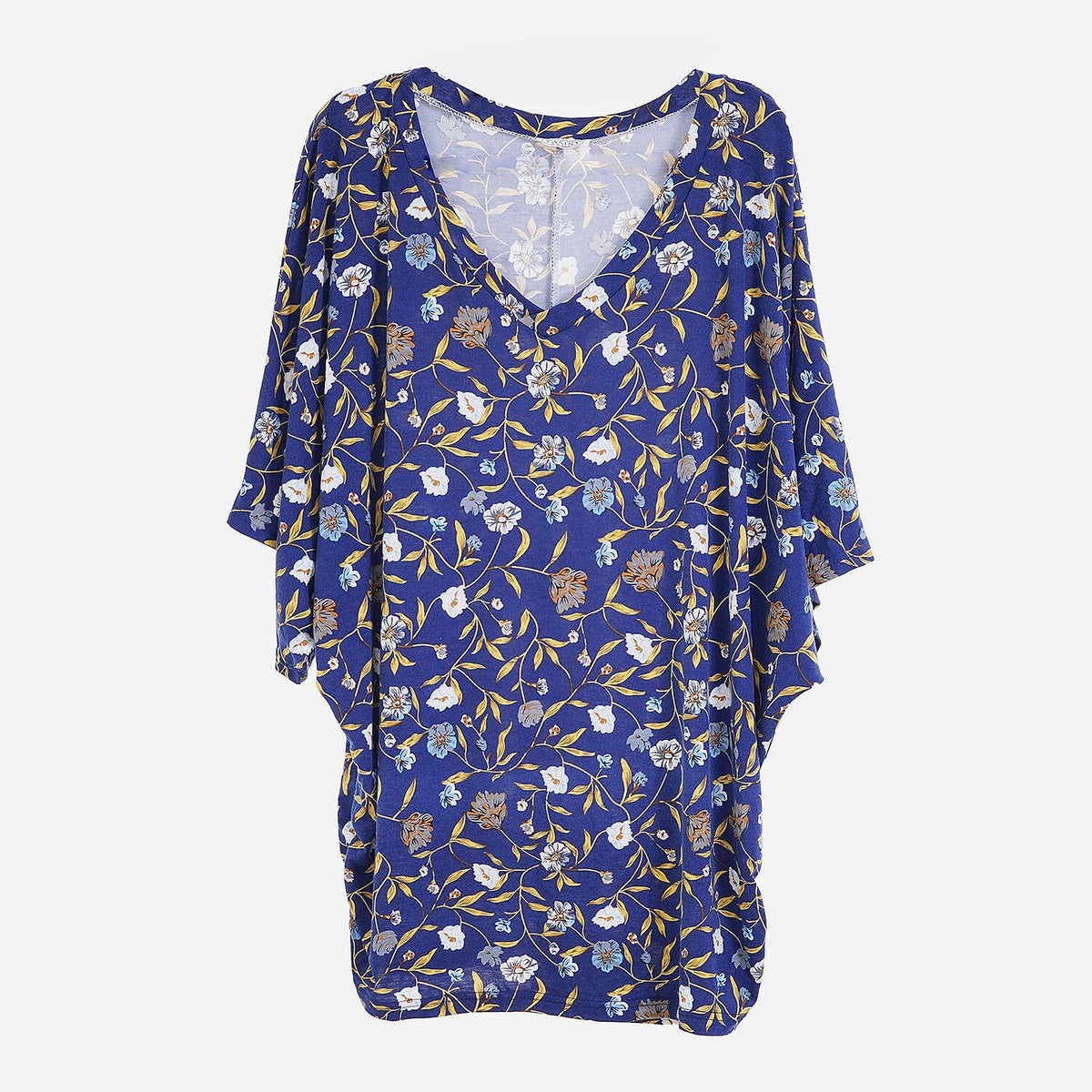 TAMSY V-Neck Floral Printed Knit Drape Women's Top 7512875 6