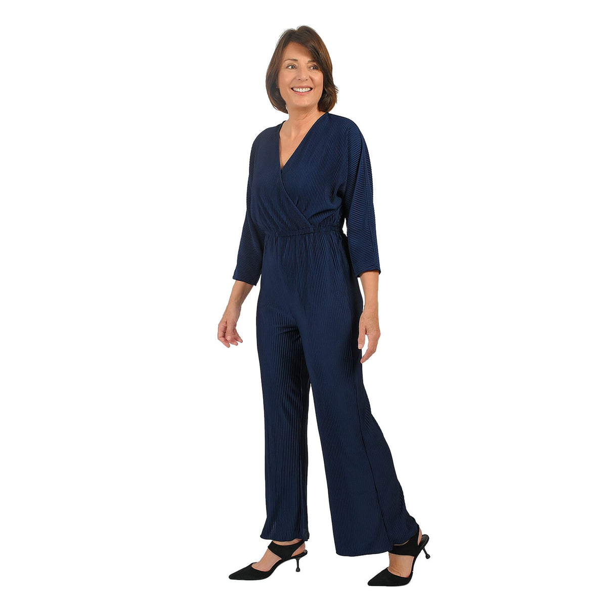 Tamsy Plisse Wrap Front Jumpsuit 7555304 3
