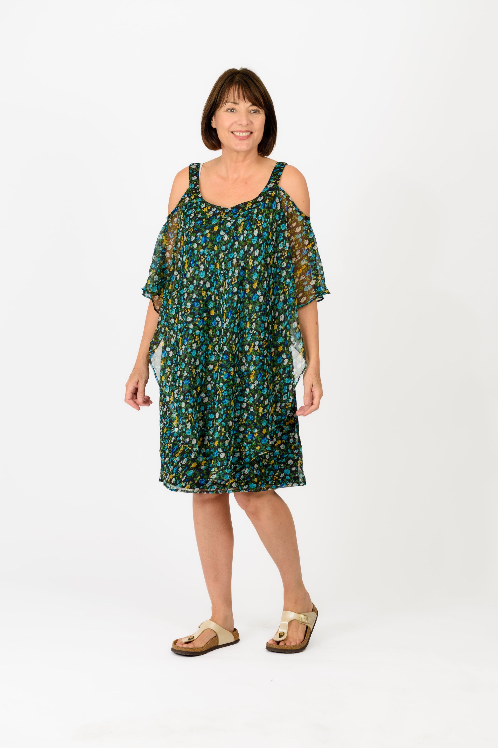 Tamsy Cold Shoulder Knee Length Dress 7579173 0
