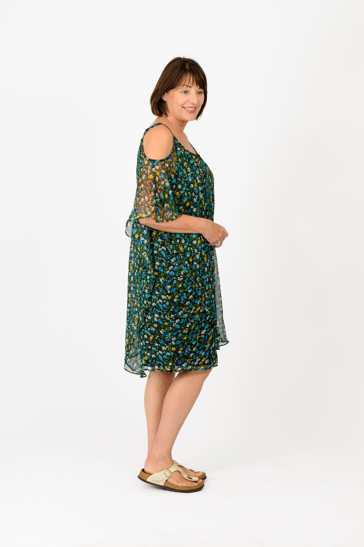 Tamsy Cold Shoulder Knee Length Dress 7579173 1
